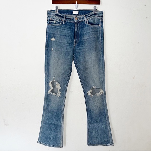 Mother The Runaway Weekender Flare Jean In Helter Skelter 30 - Picture 2 of 8